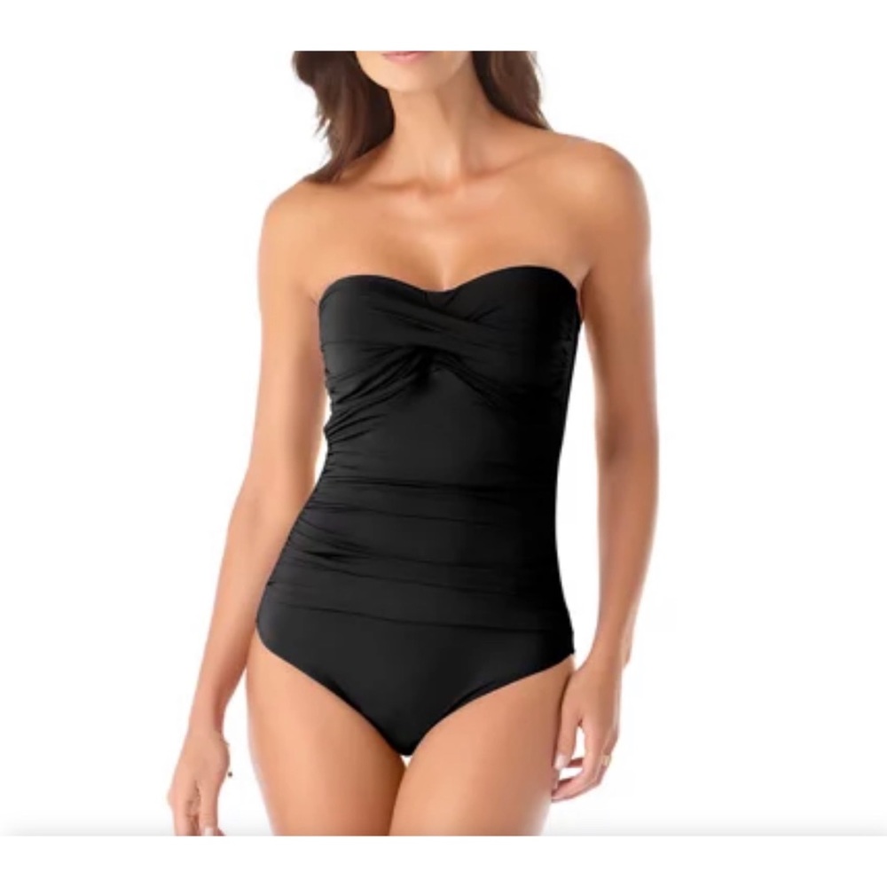 ❗️FINAL❗️ 🆕 ANNE COLE Twist Front Strapless One Piece Swimsuit